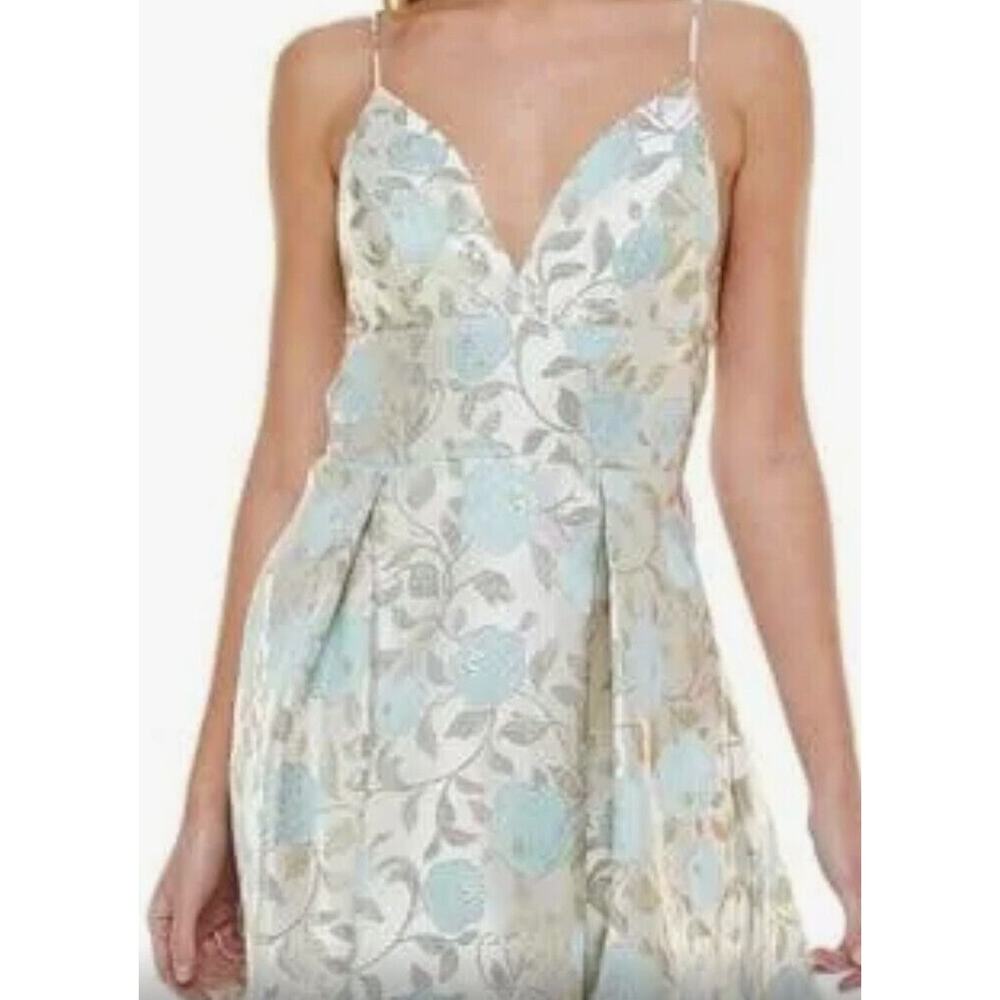 B Darlin Juniors' Metallic Jacquard Dress Sz 5 6 Fairy Cottage Princess Core - Picture 2 of 16